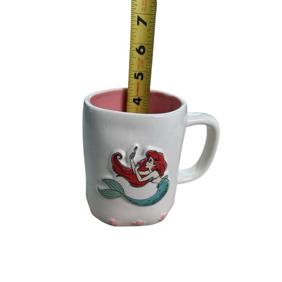 Little Mermaid Ariel Mug Rae Dunn Pink White Disney White Pink Coffee Mug - Picture 6 of 6